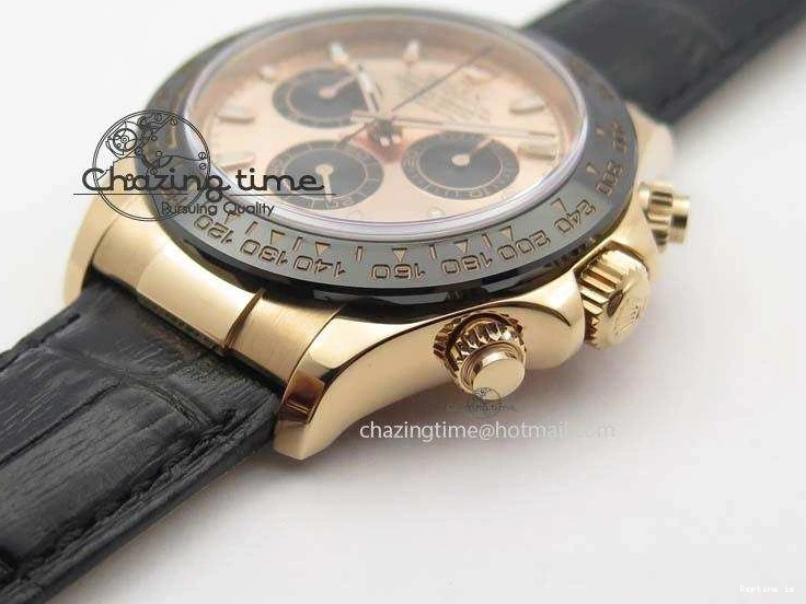 0107 Daytona 116515 Noob 1:1 Best Edition RG Black Dial On Black Leather Strap A NewStyle 3789